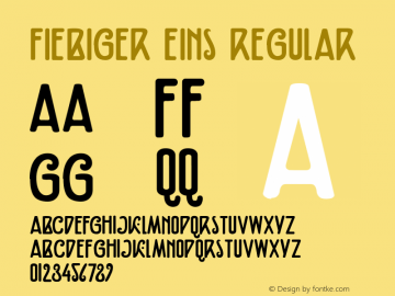 Fiebiger Eins Regular Version 1.000;com.myfonts.hanoded.fiebiger-eins.regular.wfkit2.453o图片样张