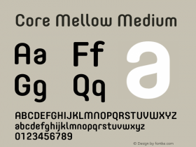 Core Mellow Medium Version 1.000;wf Font Sample