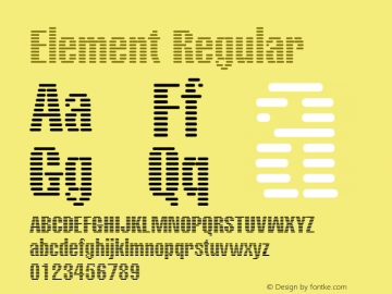 Element Regular Macromedia Fontographer 4.1 5.8.96 Font Sample