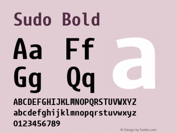 Sudo Bold Version 0.032 Font Sample