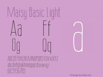 Maisy Basic Light Version 1.000图片样张