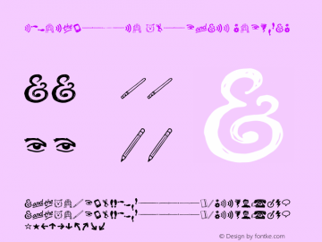 Sketchnote Dingbats Regular Version 1.000图片样张