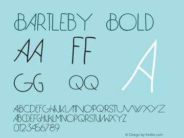 Bartleby Bold Version 1.000;PS 001.001;hotconv 1.0.56;com.myfonts.adult-human-male.bartleby.bold.wfkit2.3Si4图片样张