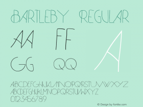 Bartleby Regular Version 1.000;PS 001.001;hotconv 1.0.56;com.myfonts.adult-human-male.bartleby.regular.wfkit2.3Si5图片样张