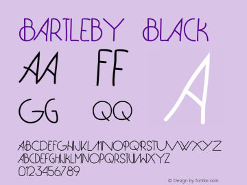 Bartleby Black Version 1.000;PS 001.001;hotconv 1.0.56;com.myfonts.adult-human-male.bartleby.black.wfkit2.3Si3 Font Sample