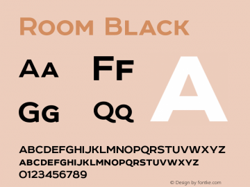 Room Black Version 1.000 Font Sample