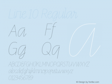 Line 10 Regular Version 1.000;PS 001.000;hotconv 1.0.70;makeotf.lib2.5.58329 Font Sample