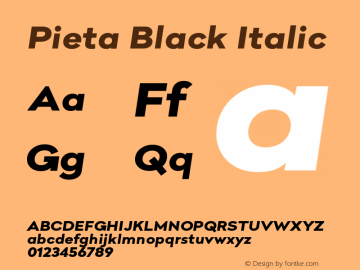 Pieta Black Italic Version 1.000图片样张