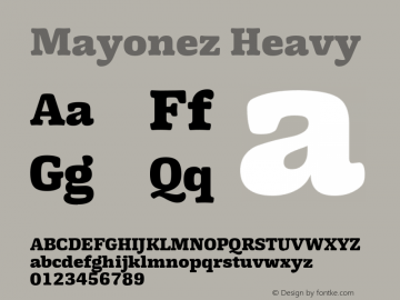 Mayonez Heavy 1.000;com.myfonts.sardiez.mayonez.heavy.wfkit2.45F3图片样张