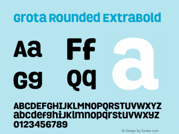 Grota Rounded ExtraBold Version 1.000图片样张