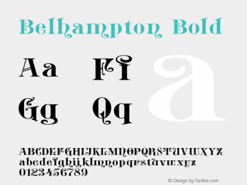 Belhampton Bold Version 1.000 Font Sample