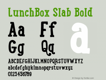 LunchBox Slab Bold Version 1.000图片样张