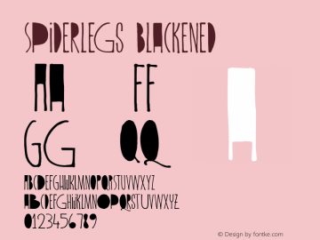 Spiderlegs Blackened Version 1.002 Font Sample