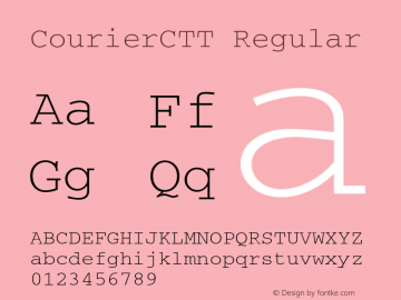 CourierCTT Regular TrueType Maker version 1.00.03 Font Sample