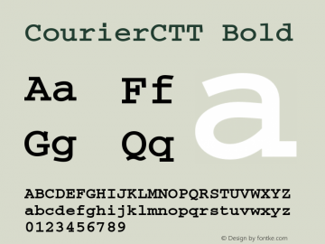 CourierCTT Bold TrueType Maker version 1.10.00 Font Sample