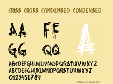 Criss Cross Condensed Condensed Version 1.000 Font Sample