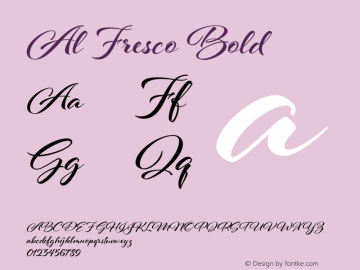 Al Fresco Bold Version 1.000图片样张