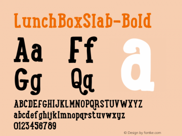 LunchBoxSlab-Bold ☞ Version 1.000;com.myfonts.kimmy.lunchbox-slab.bold.wfkit2.44PG Font Sample