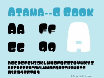 Atama__G Book Version Ver.1  Gomarice Font图片样张