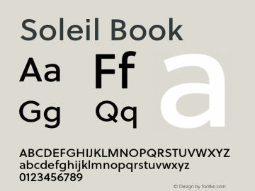 Soleil Book Version 1.001;com.myfonts.type-together.soleil.book.wfkit2.44WQ图片样张