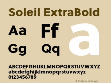 Soleil ExtraBold Version 1.001;com.myfonts.type-together.soleil.extrabold.wfkit2.44WR图片样张