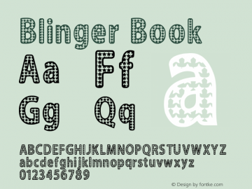 Blinger Book Version 1.00 September 21, 2 Font Sample