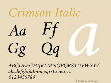 Crimson Italic Version 0.8图片样张