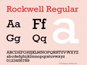 Rockwell Regular Version 1.65图片样张