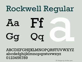 Rockwell Regular Version 1.65图片样张