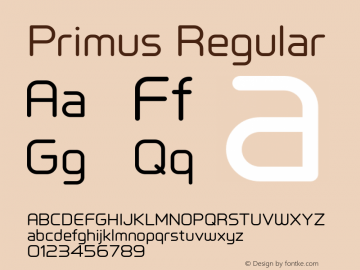 Primus Regular Version 1.001 2012;com.myfonts.ceyhun-birinci.primus.regular.wfkit2.43d9 Font Sample