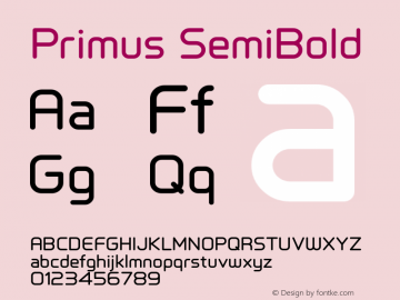 Primus SemiBold Version 1.001 2012;com.myfonts.ceyhun-birinci.primus.semibold.wfkit2.43d1 Font Sample