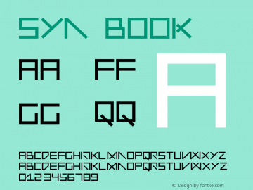 SYN Book Version 1.000;com.myfonts.bo Font Sample