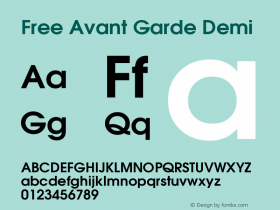 Free Avant Garde Demi Version 1.06图片样张