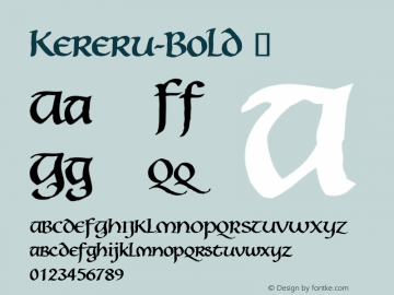 Kereru-Bold ☞ Version 001.000;com.myfonts.danielreeve.kereru.bold.wfkit2.3BjR图片样张