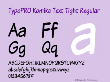 TypoPRO Komika Text Tight Regular 2.0图片样张