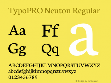 TypoPRO Neuton Regular Version 1.43图片样张