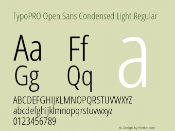 TypoPRO Open Sans Condensed Light Regular Version 1.10图片样张