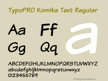 TypoPRO Komika Text Regular 2.0图片样张