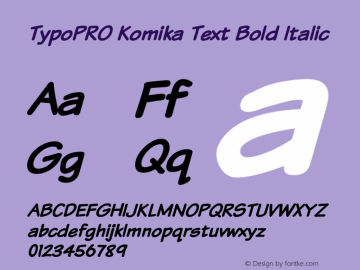 TypoPRO Komika Text Bold Italic 2.0图片样张
