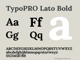 TypoPRO Lato Bold Version 1.014 Font Sample