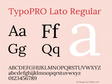 TypoPRO Lato Regular Version 1.014图片样张