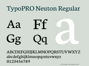 TypoPRO Neuton Regular Version 1.43图片样张