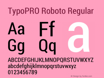 TypoPRO Roboto Regular Version 1.200311; 2013 Font Sample