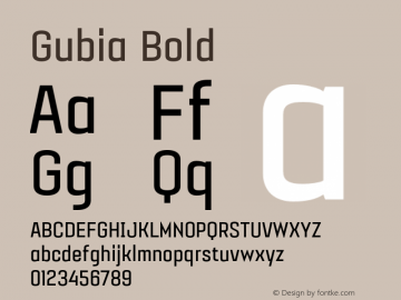 Gubia Bold 001.000;com.myfonts.graviton.gubia.bold.wfkit2.46e8图片样张