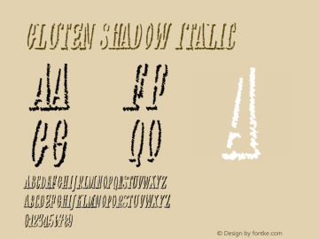 Gluten Shadow Italic 1.000;com.myfonts.andinistas.gluten.italic-shadow.wfkit2.468t Font Sample