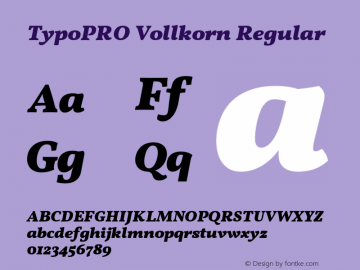 TypoPRO Vollkorn Regular Version 2.001图片样张