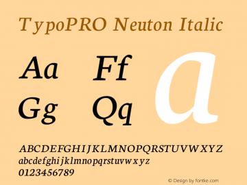 TypoPRO Neuton Italic Version 1.43图片样张