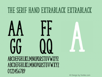 The Serif Hand ExtraBlack ExtraBlack 2.000;com.myfonts.la-goupil.the-serif-hand.extrablack.wfkit2.468C Font Sample