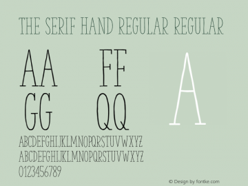 The Serif Hand Regular Regular 2.000;com.myfonts.la-goupil.the-serif-hand.regular.wfkit2.468E Font Sample