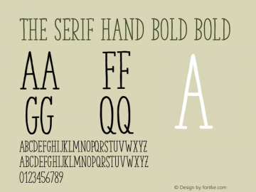 The Serif Hand Bold Bold 2.000;com.myfonts.la-goupil.the-serif-hand.bold.wfkit2.468A Font Sample